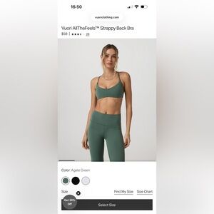 Vuori All the Feels Strappy Back Bra